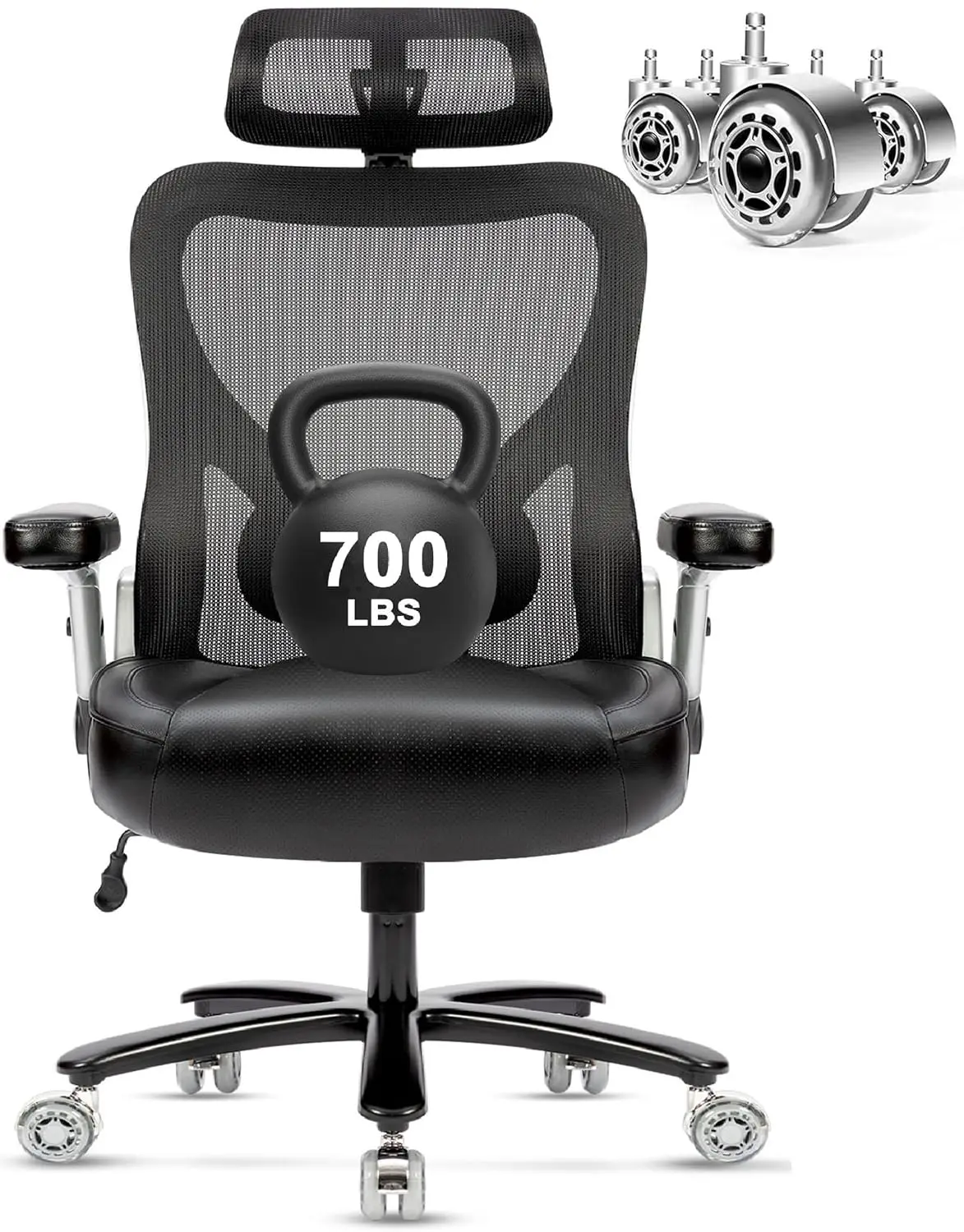 Super Big & Tall Office Chair 700lbs Heavy Duty Executive Computer Chair, Customized