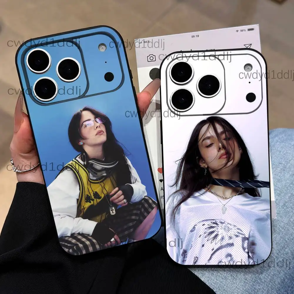 

B-Billie-S HIT ME HARD AND SOFT For iPhone 17,16,15,11,12,14,13 Pro Max Mini XS,XR Plus 16E Air Soft Black Dustproof Phone Case