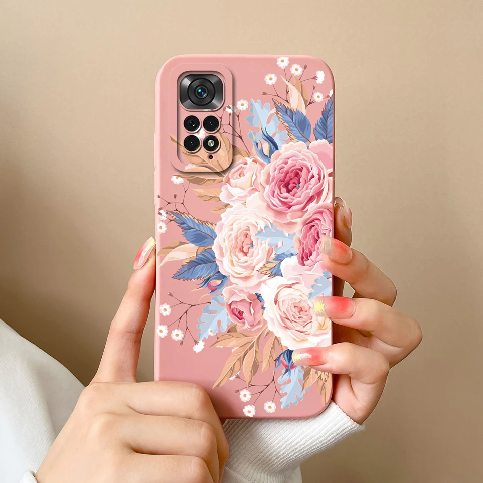For Xiaomi Redmi Note 11 11S 4G 5G Case Love Heart Liquid Soft Silicone Cover Protective Phone Bags For Note11 11S Funda Coque image 5