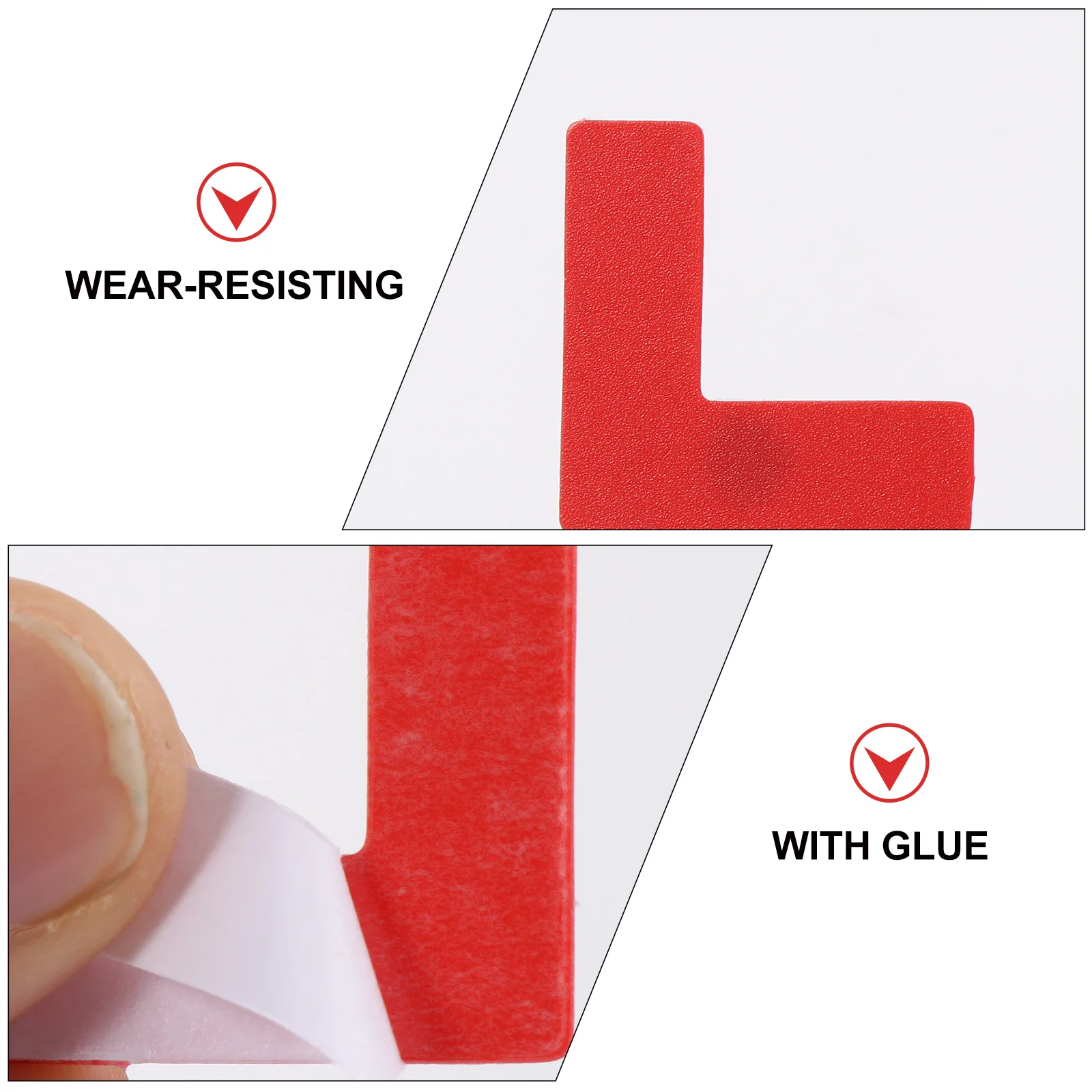 100 Pcs Warning Line Identification Sign Sticker Positioning Floor Marking Stickers Decal Removable Pvc Self-adhesive Office