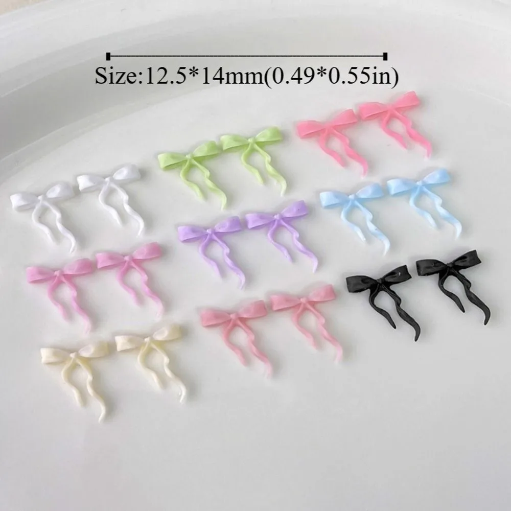 50 قطعة ربطة القوس فيونكة تصميم الراتنج مسمار الفن زينة ثلاثية الأبعاد تصميم عقدة مسمار الملحقات لينة الملمس الربيع محفورة ثلاثية الأبعاد الزينة