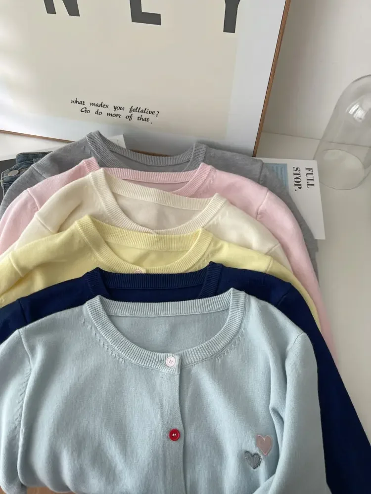 Fashion Versatile Women Sweater 2026 Autumn Winter Elegant Embroidered Women Knit Cardigan Long Sleeve Unique Colorful Buttons