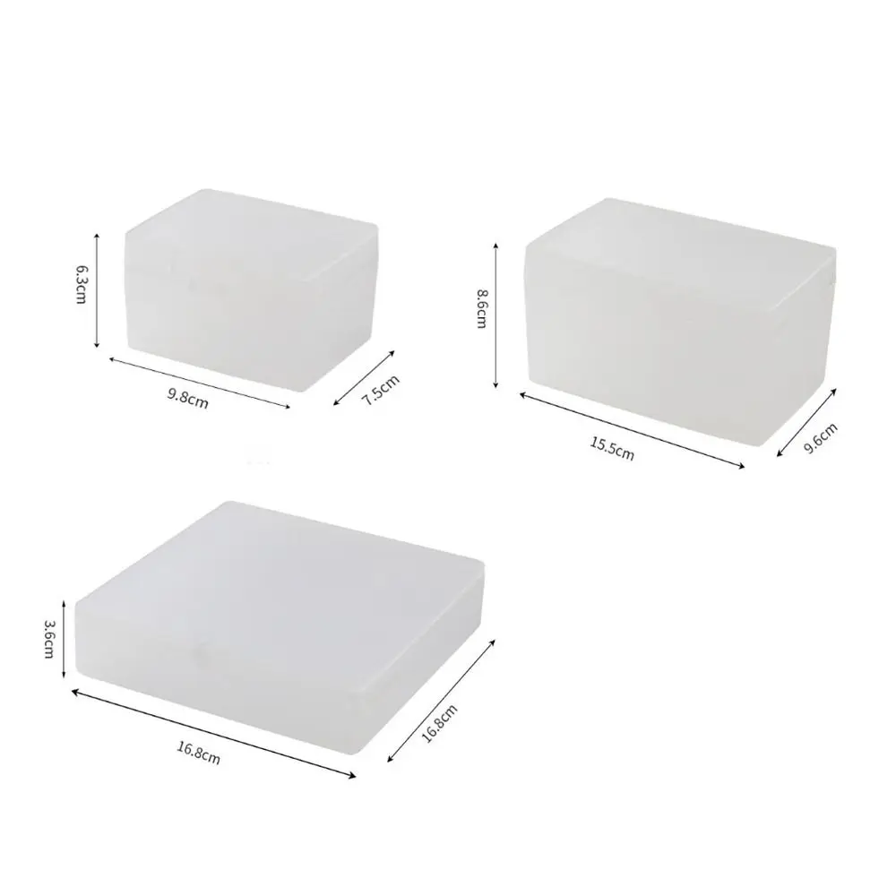 With Cover Frosted Storage Box Multifunctional Dustproof Stationery Organizer Plastic Large Capacity Storage Cube Desktop