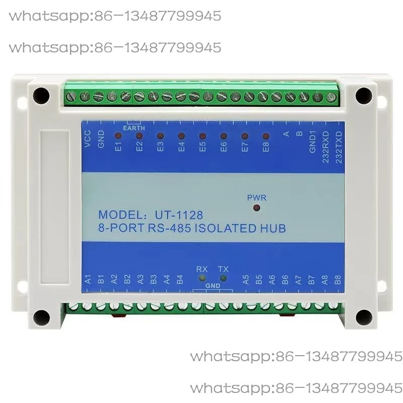 

UT-1128 Yutai RS232/485 To 8 Ports 485 Photoelectric Isolation Hub Rail Distributor