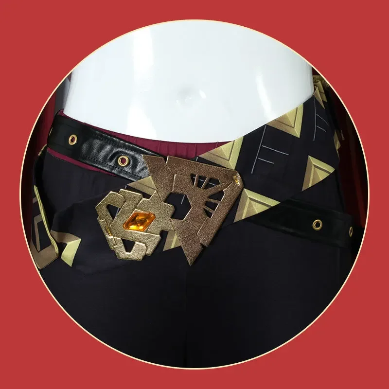 Genshin Impact Dehya Costume Cosplay parrucca Set completo Halloween Carnival Samurai Costume parrucca rossa