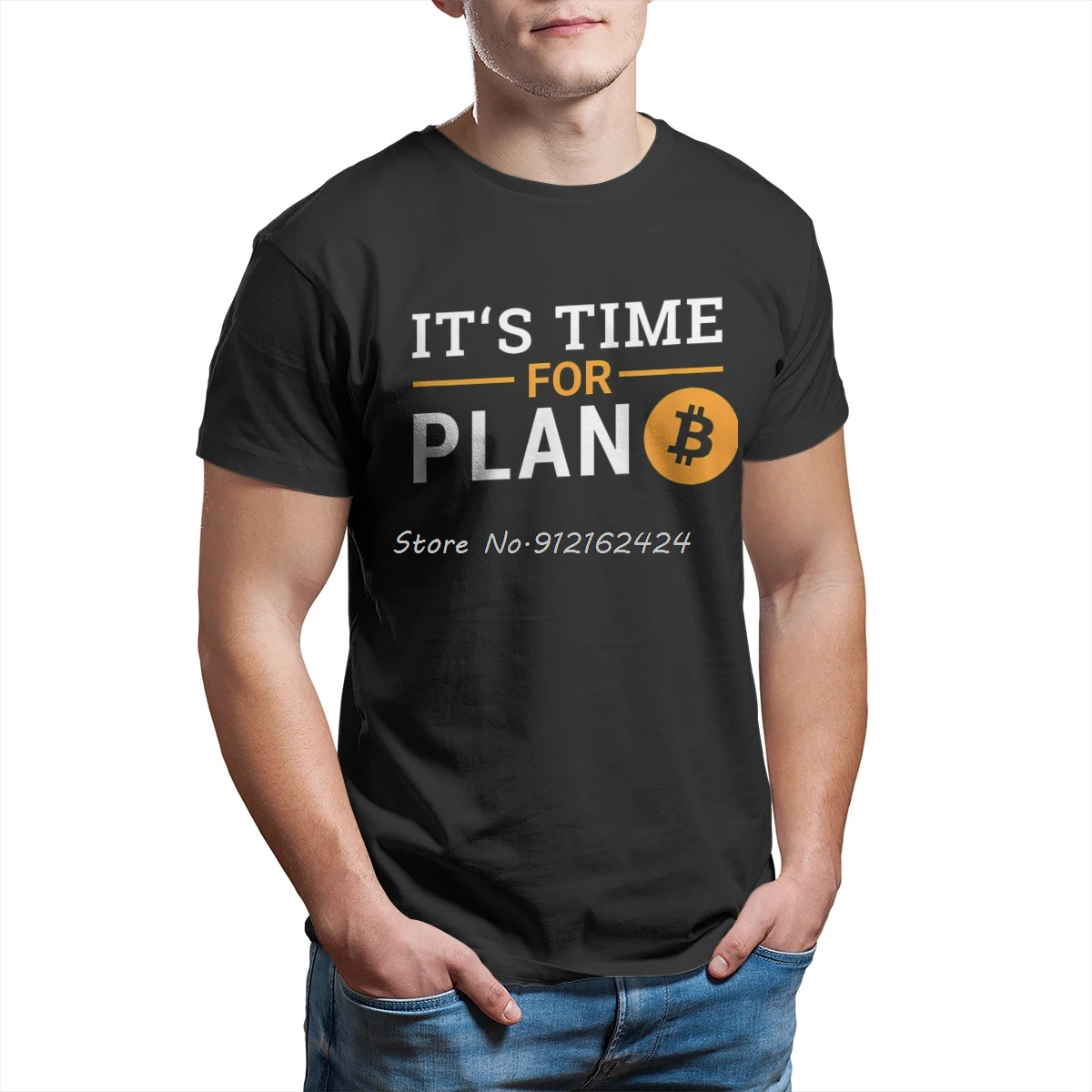 It's Time For Plan B Bitcoin  T Shirt Men T Shirt Summer  Cotton T-shirt Cotton Tshirt Tees Streetwear