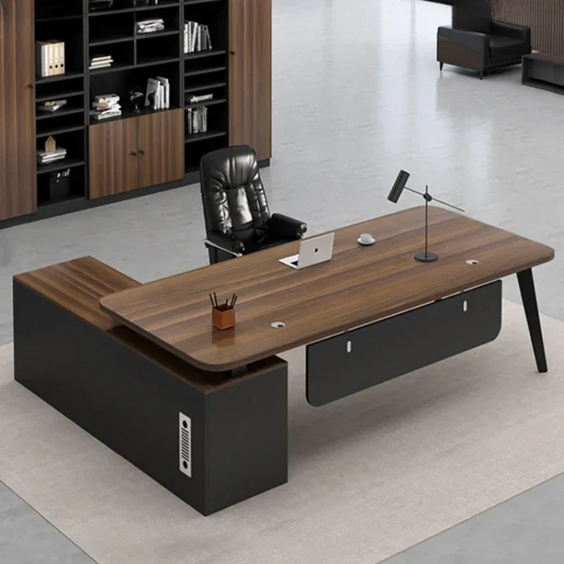 Accessories Single Work Desk Boss Simplicity Modern Computer Work Desk Gadgets Laptop Biurka Komputerowe Work Furniture