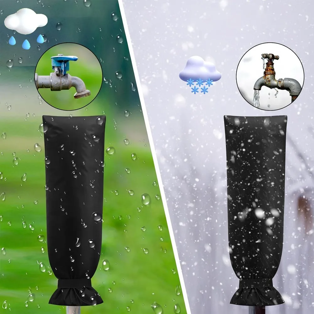 Waterproof Oxford Cloth Cover for Outdoor Faucets Providing Effective Insulation to Prevent Freezing in Winter