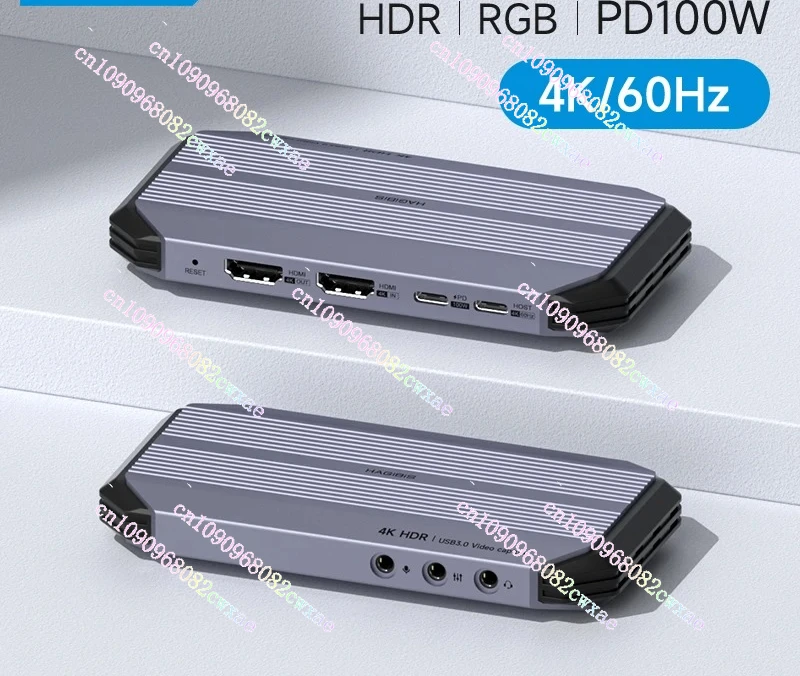 

60hz Video Capture Card Streaming And Gaming 4k 60fps Hdr Vrr Rgb Passthrough Pd 100w For Ps5/4 Switch Camera Pc