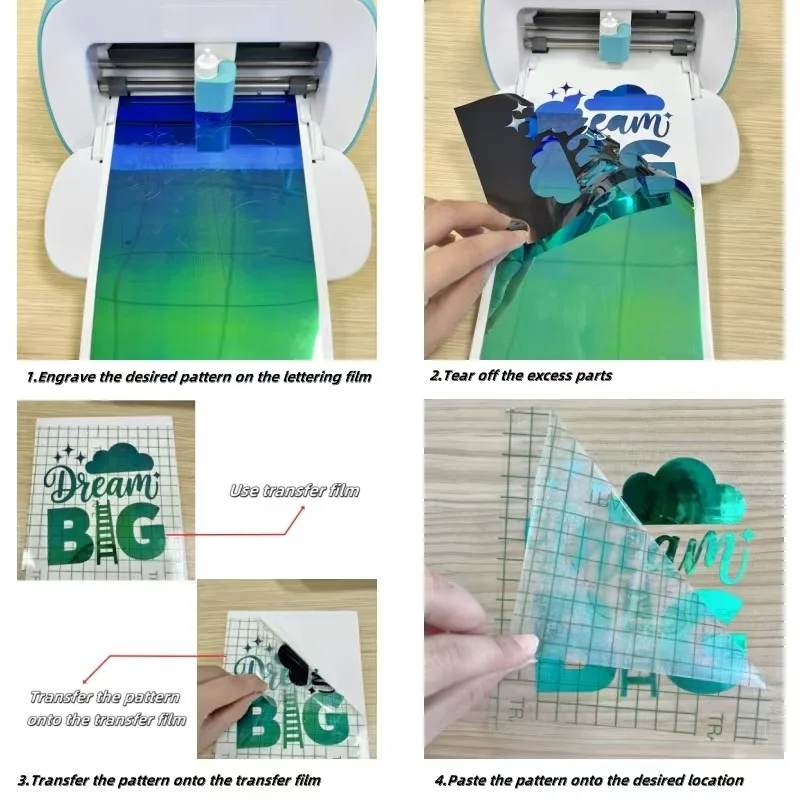 5.5x60in/5.5x120in Smart Holographic Vinyl  For Cricut Joy- Durable & Permanent Adhesive for Home Decor, Mugs, Windows, Cars