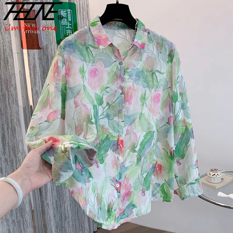 

THHONE новая модная осенняя блузка женская хлопковая свободная блузка с принтом Blusa Mujer Camisas с длинным рукавом повседневная корейская элегантная женская одежда