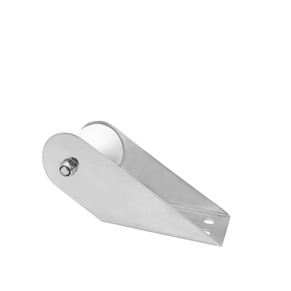 

Зеркало из нержавеющей стали морского класса 316, лодка, носовой якорный роликовый кронштейн, подъемный ролик для яхты с резиновым колесом для фиксированного якоря