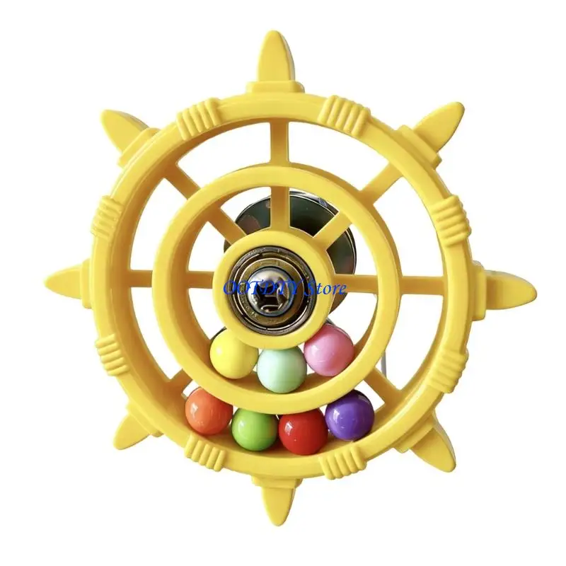 367A Bright Rotating Bird Toy For Sun Conures And Budgies Birds Steering Wheel