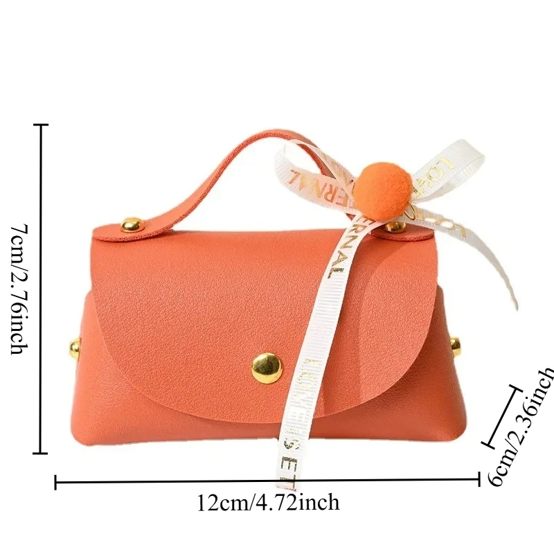5 Pcs PU Leather Gift Bags Bow Handbag Birthday Party Supplies Wedding Favour Distributions Candy Packaging Mini Handbag view 4