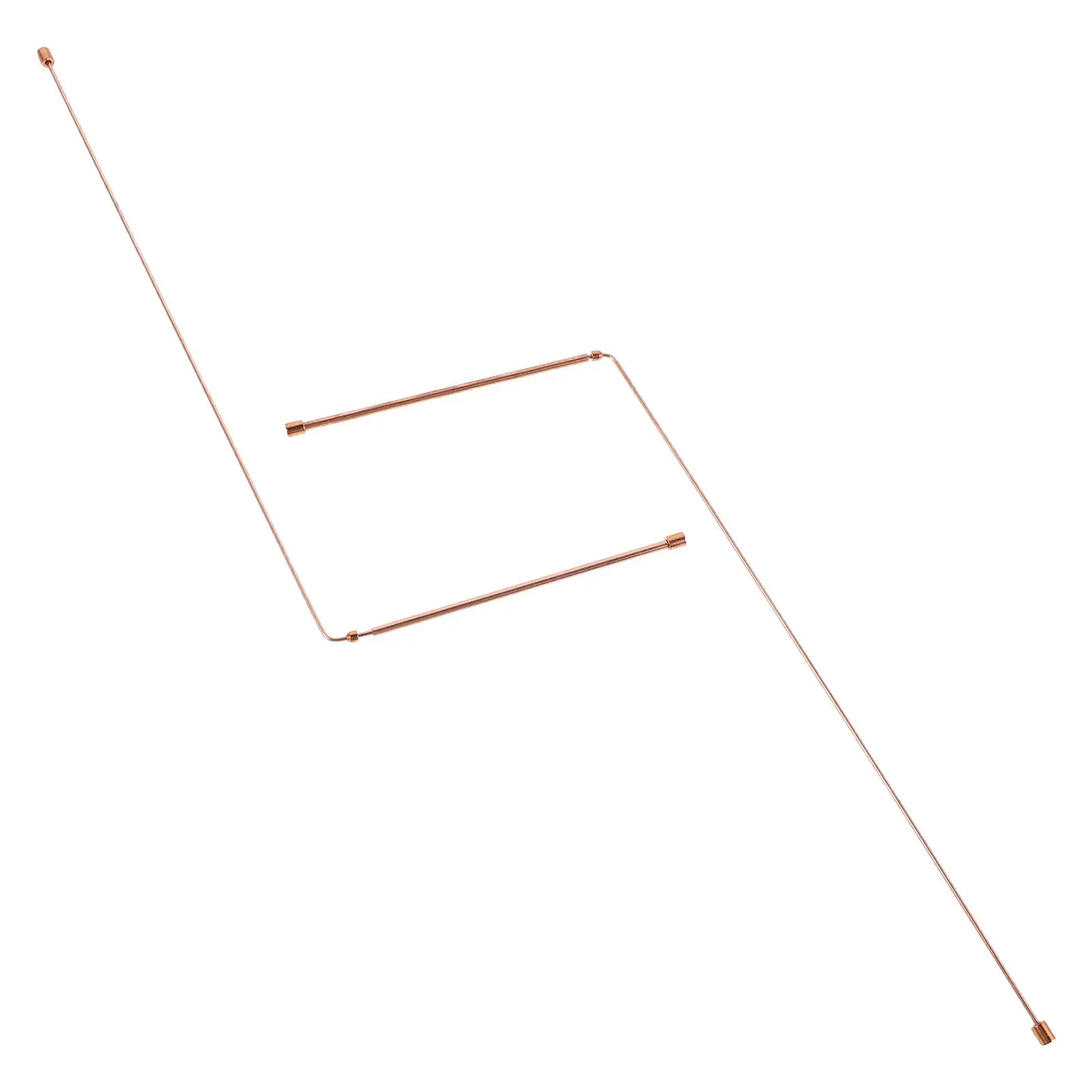 2Pcs Pure Copper Dowsing Rods Metal Detection Tools for Water Divining Gold Searching Prospecting and Treasure Hunting