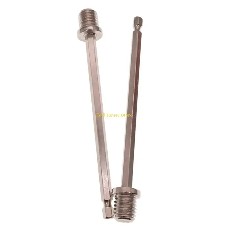 

140mm Extended Carbon Steel Rod M14 Quick Install Design Hexagonal Drill Adapter for Tight Space