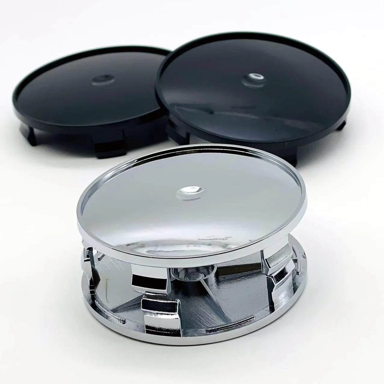 

4pcs 68/63mm Car Vehicle Wheel Hub Center Cap Cover New ABS Black Silver Universal High Quality Durable Exterior Car Accessories