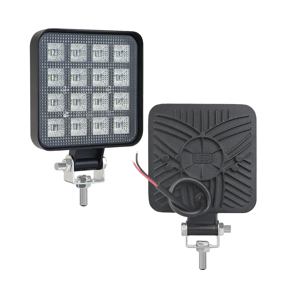 

10pcs Mini Square 16LED Work Light Off Road 12W 5000LM Floodlight IP65 Waterproof Aluminum Compatible with Vehicles Truck Car