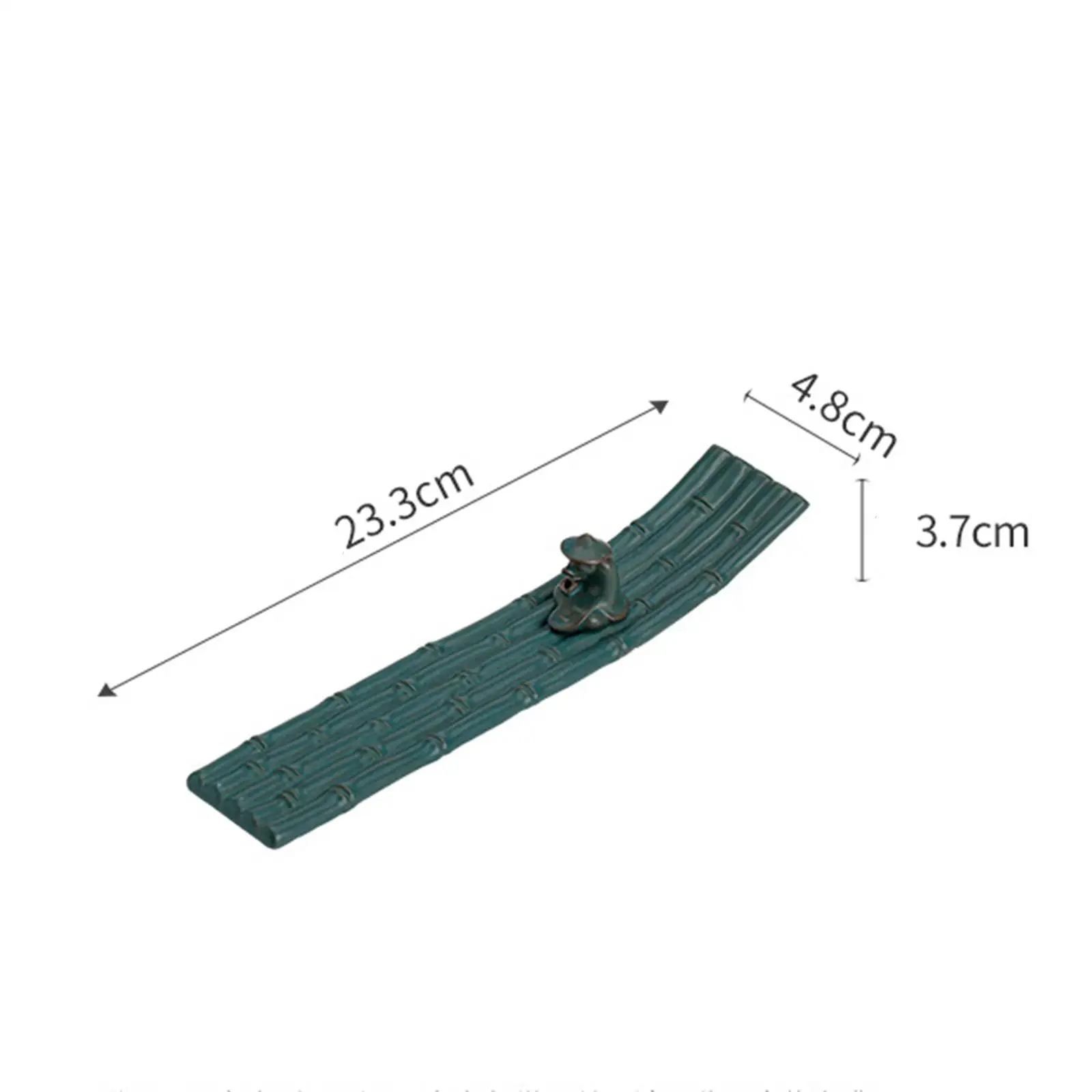 Ceramic Incense Burner Ornament Ash Holder Desk Fisherman Raft Boat Censer for Meditation Yoga Teahouse Bedroom Home Decor