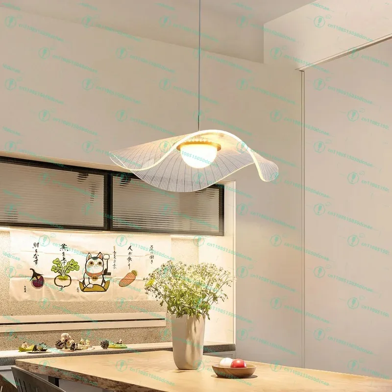 Lotus leaf Nordic straw hat form restaurant hanging type modern minimalist art dining table use designer bedroom study supplies