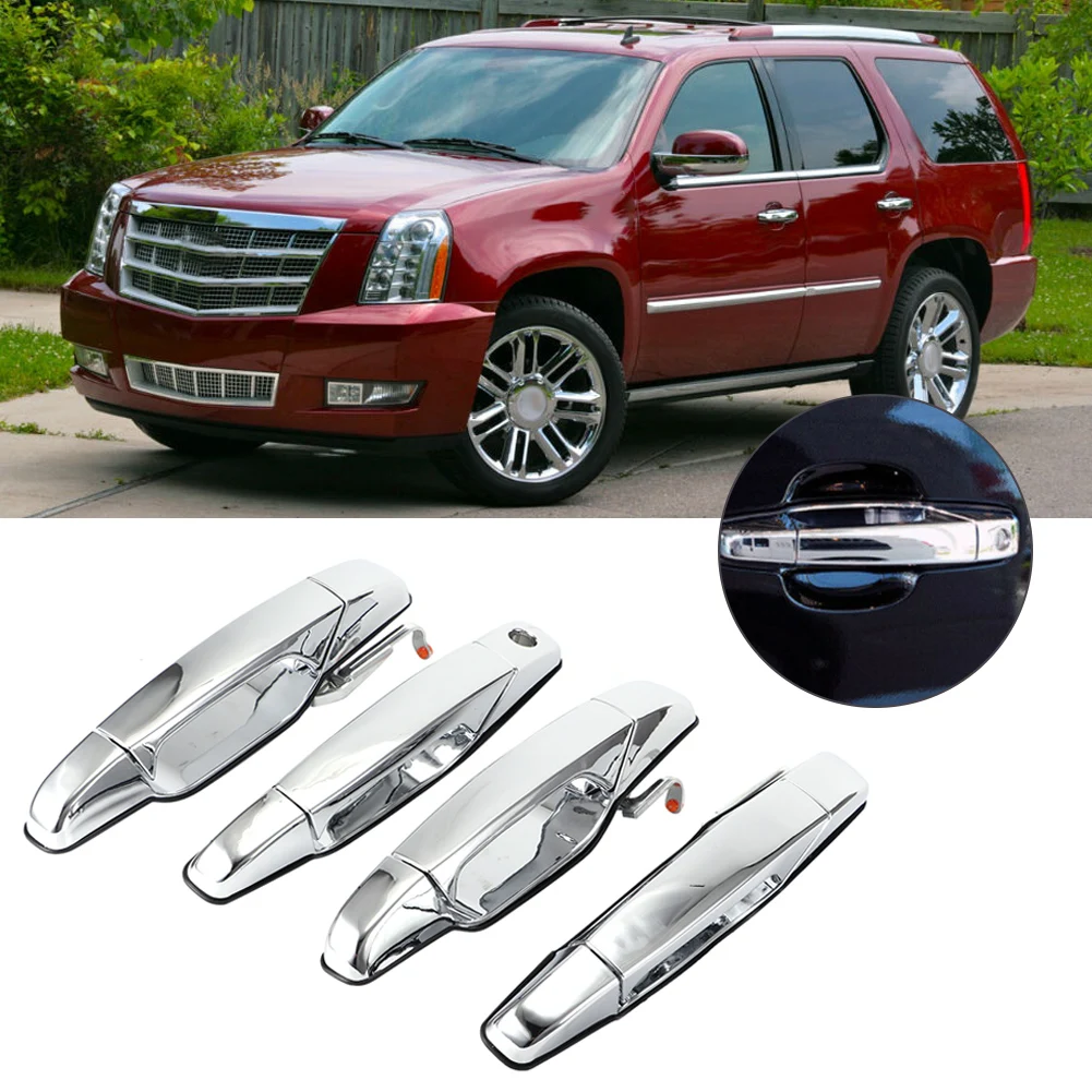 

4 шт. хромированная внешняя дверная ручка 22738721 22738722 22738725 подходит для CHEVROLET SILVERADO