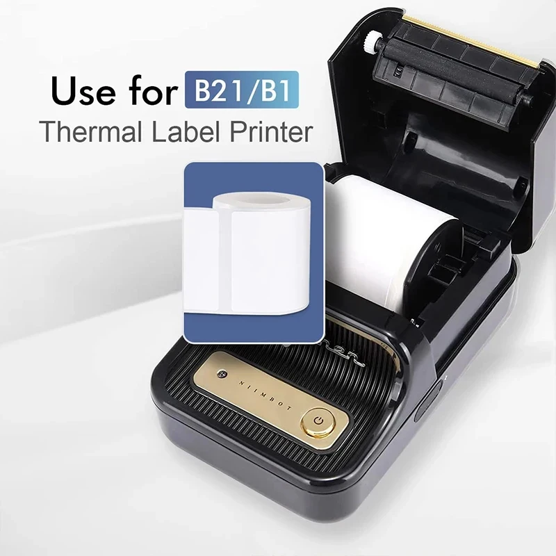 NiiMbot B1/B203 B21/B3s Label Printer Waterproof Anti-Oil Tear-Resistant Price Tag White/ Cable/Color/Round Thermal Label Paper