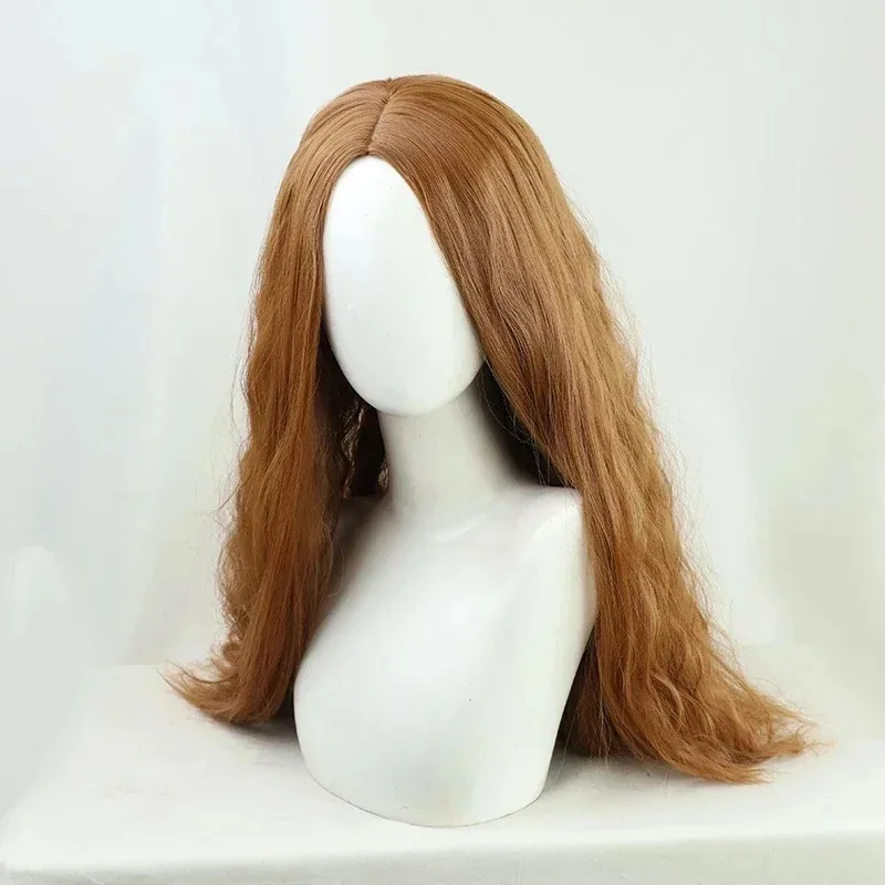 

New 2025 Wanda Vision Long Wavy Wig Scarlet Witch Heat Resistant Synthetic Hair Perucas Cosplay Wigs Mask Free☆★☆★qq