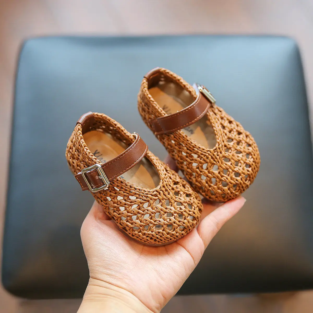 2026 New Summer Baby Shoes For Girls Cut-out Breathable Toddler Kids Sandals Soft Sole Non-slip Fashion Little Girls Sneakers
