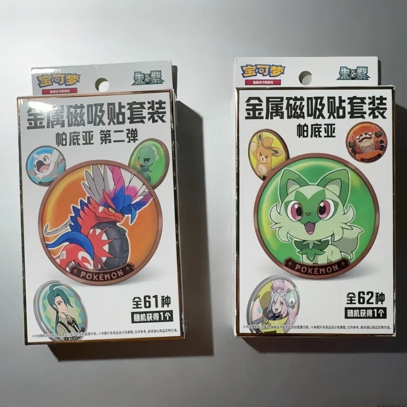 

In Stock Original PTCG PKM Scarlet & Violet Metal Magnetic Sticker Set Palletia Region Collection Card Pack Surprise Toys Cards