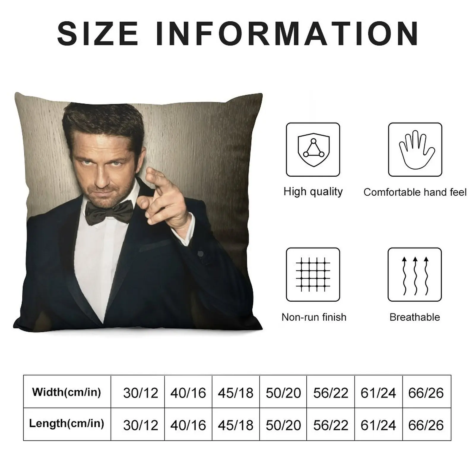 Gerard Butler Throw Pillow Pillowcase ornamental pillows Sofa Decorative Covers pillow