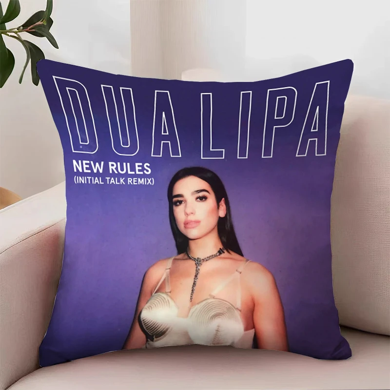 Home Decor D-DUA LIPA Pillow Cases 45x45 Cushion Cover for Living Room Cushions Decorative Pillowcase 40x40 Bed Pillowcases