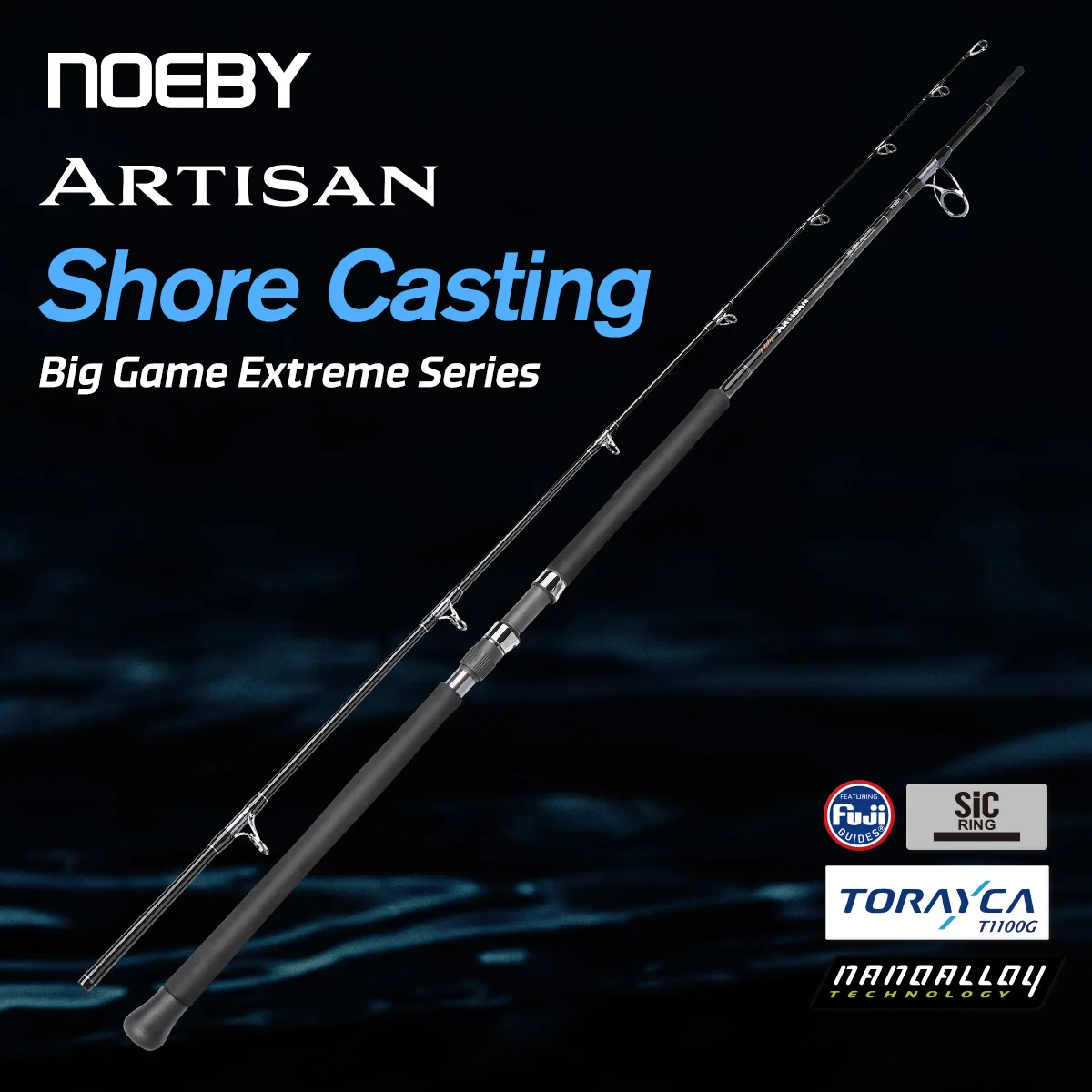NOEBY Shore Casting Fishing Rod 2.87m 3.05m Long Cast Fuji SIC Torayca T1100 Big Game Tuna GT Shore Saltwater Fishing Rods