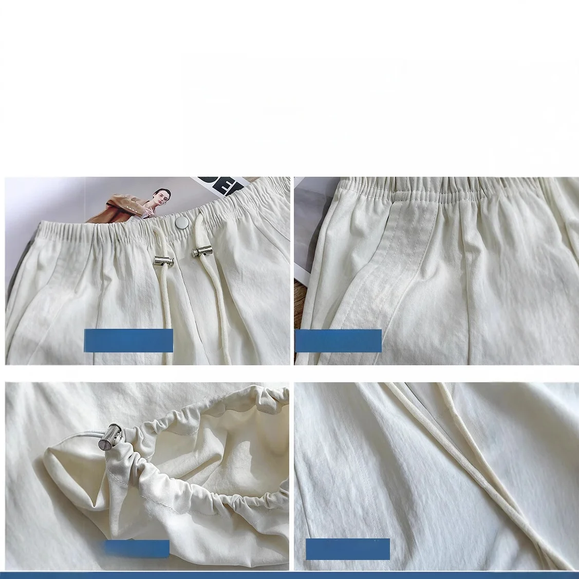 กางเกงขายาวทรงตรงเอวสูงสไตล์อเมริกันสำหรับผู้หญิง ผ้าบางเบา ใส่สบาย เหมาะสำหรับฤดูร้อน กิจกรรมกลางแจ้ง แห้งเร็ว สไตล์ลำลอง