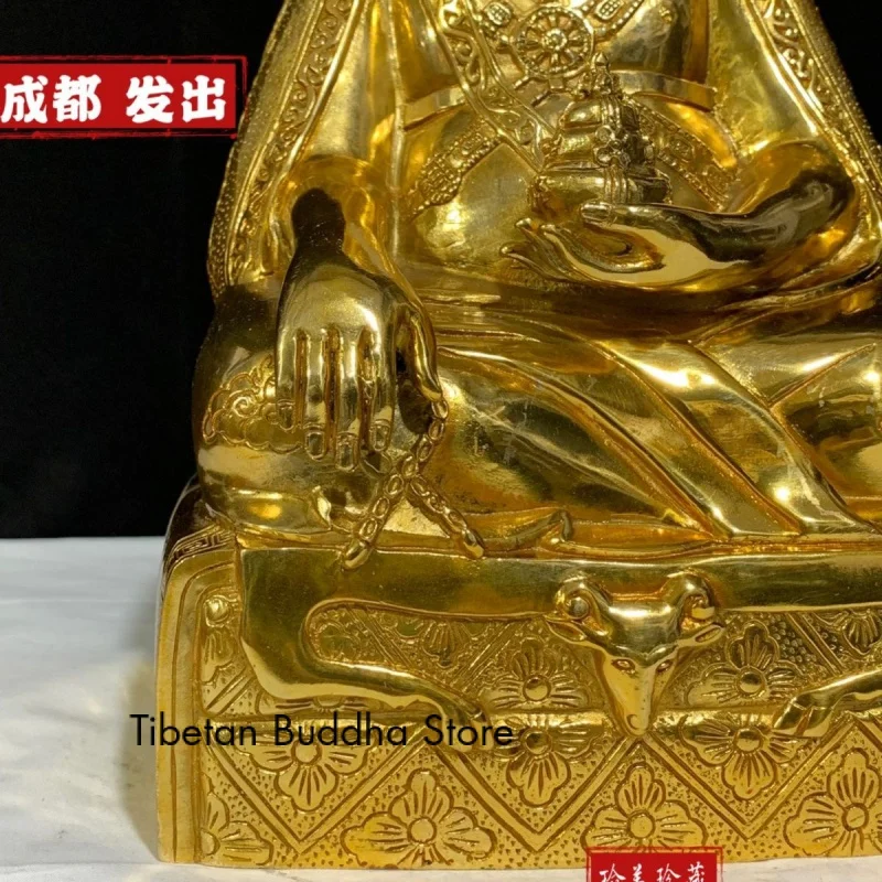 10-Inch Tang Dongjiebu Buddha Statue Tibetan Legend Copper Gilt Statue Tibetan Opera Ancestor Bridge Master High 30cm Boutique