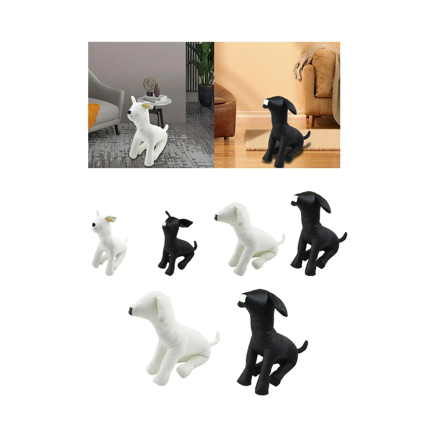 PU Dog Mannequins , Sitting Dog Clothes Display Models in Pet Store