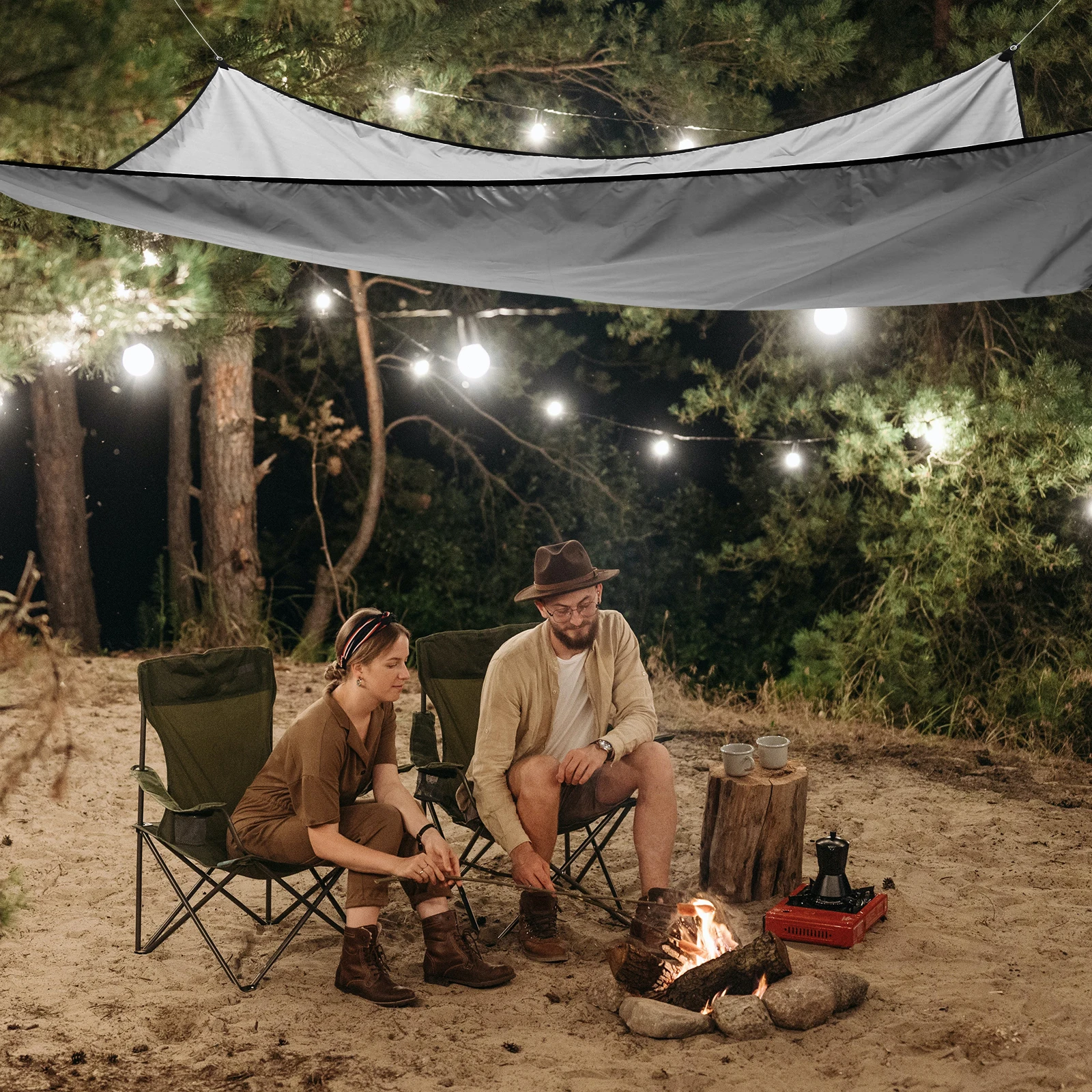 

Shade Sail Sun Block Net 210D Silver Oxford Cloth UV Protection Portable Weather Garden Accessories Foldable