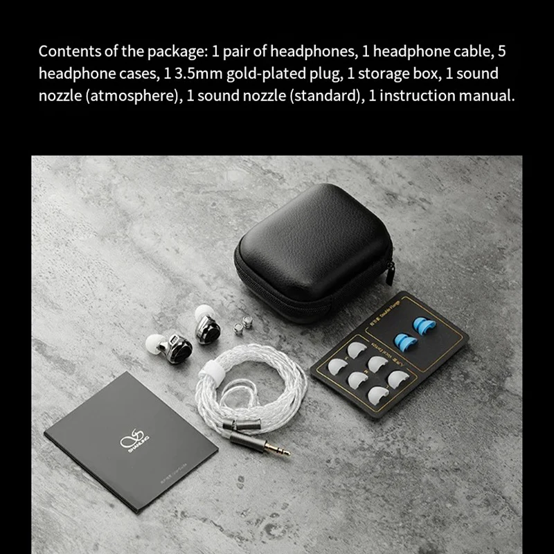 SHANLING SONO S In-Ear Headphones 2DD+1BA Hybrid Driver In-Ear Earphones IEM HiFi Hi-Res Audio Wired Headset Music Wired Headset
