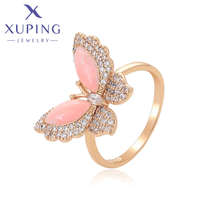 Xuping Jewelry Fashion Elegant New Arrival Schmetterlingsringe mit Goldfarbe für Frauen, Partygeschenk X001222586