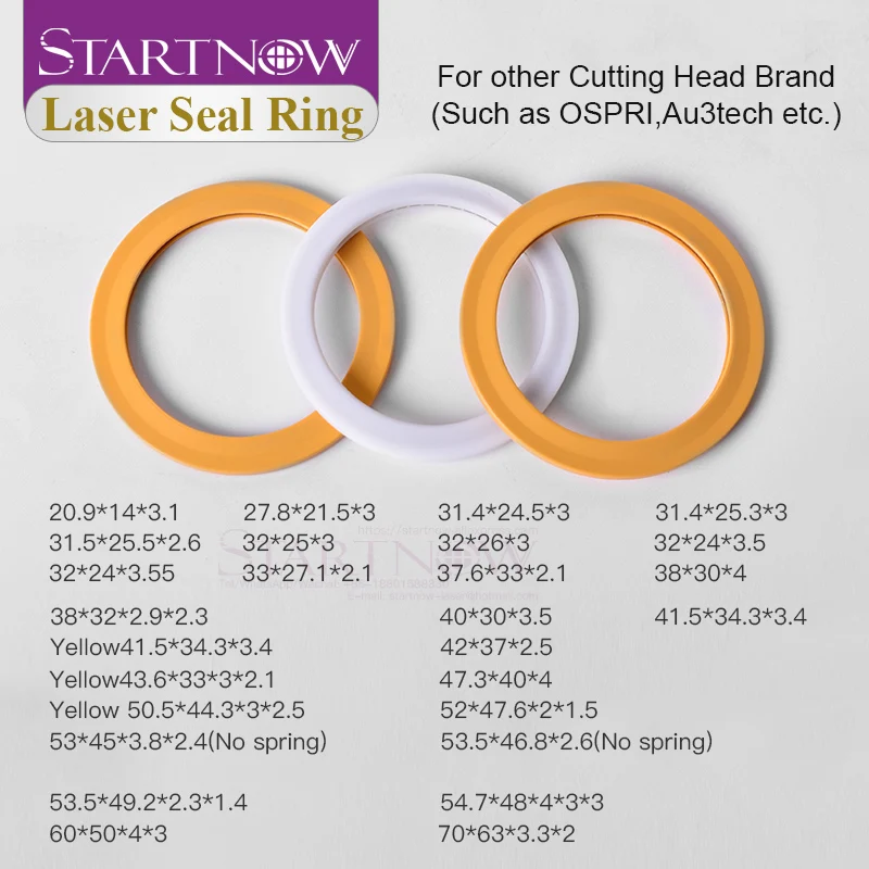 Startnow Cincin Segel Laser untuk DEN OSPRI Au3tech Pengelasan Tangan Serat Laser Kepala Pelindung Lensa Laser Segel O-ring Washer