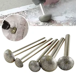 1pcs 12/14/16/18/20mm Diamond Burr Carving Grinding Bit 6mm Shank For Engraving Glass Jade Marble Rotary Tools Accessories