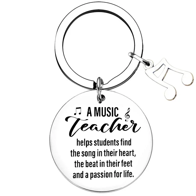 Music Instructor Keychain Music Lover Gifts Key Rings Music birthday chrismas gifts