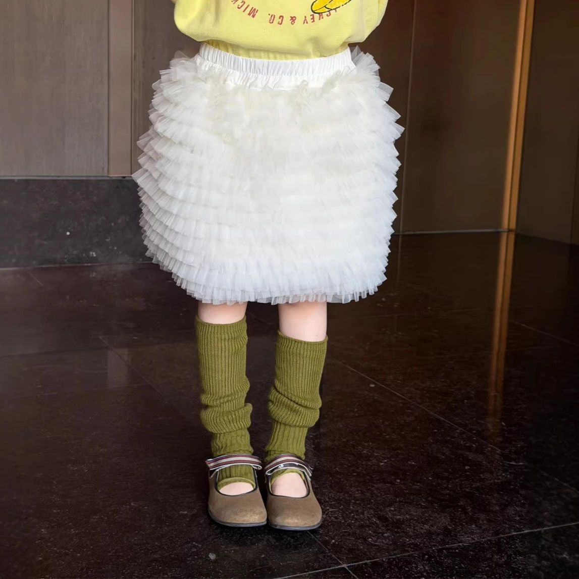 

Girls Skirt 2026 Spring and Summer New Childrens Clothing Korean Style Girls Baby Foreign Style Sweet Net Yarn Puffy Skirt