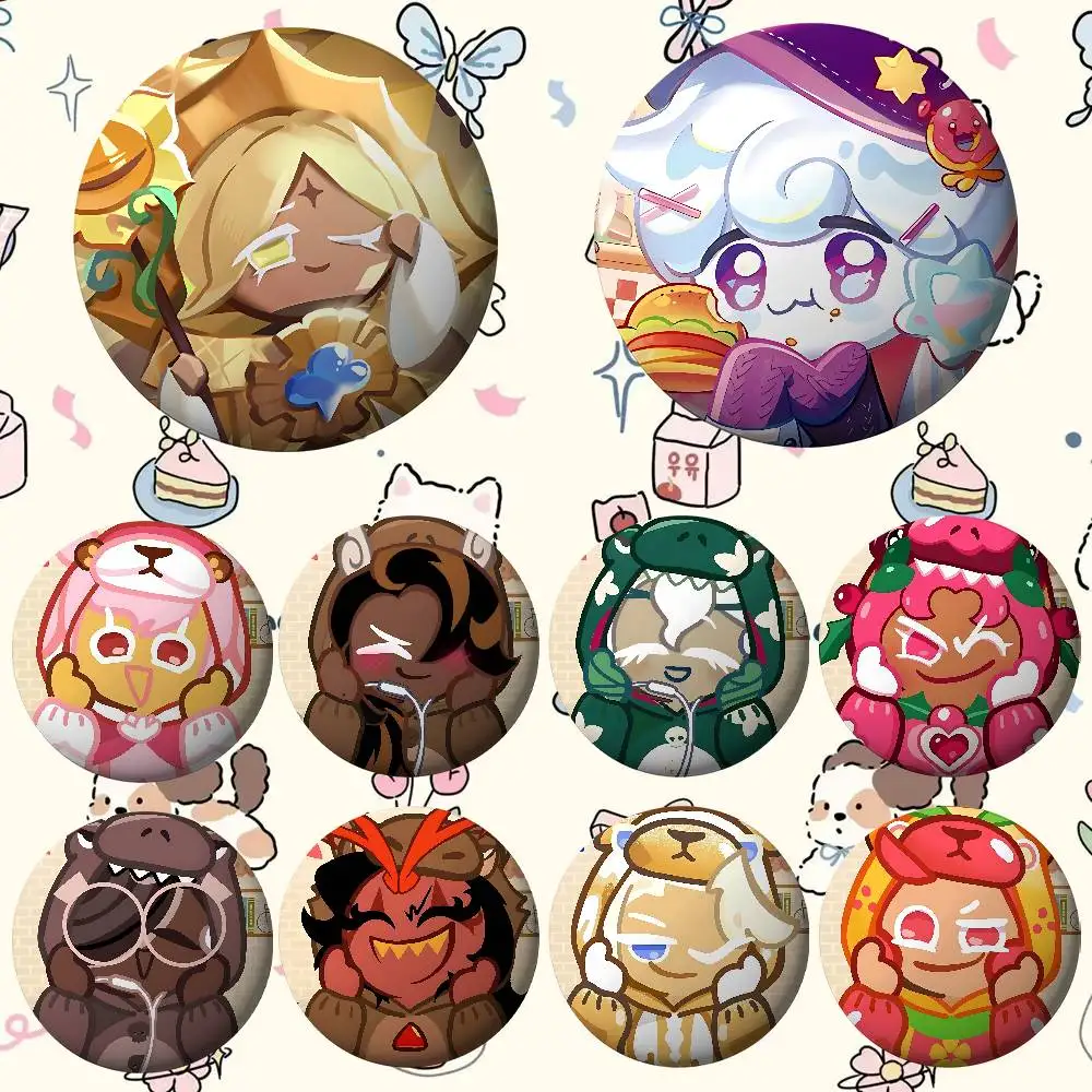 Süße C-Cookie Run Kingdom-S Abzeichen Weißblech Soft Button Pin Brosche Metall Abzeichen Custom Schmuck Zubehör Hut Tasche Revers