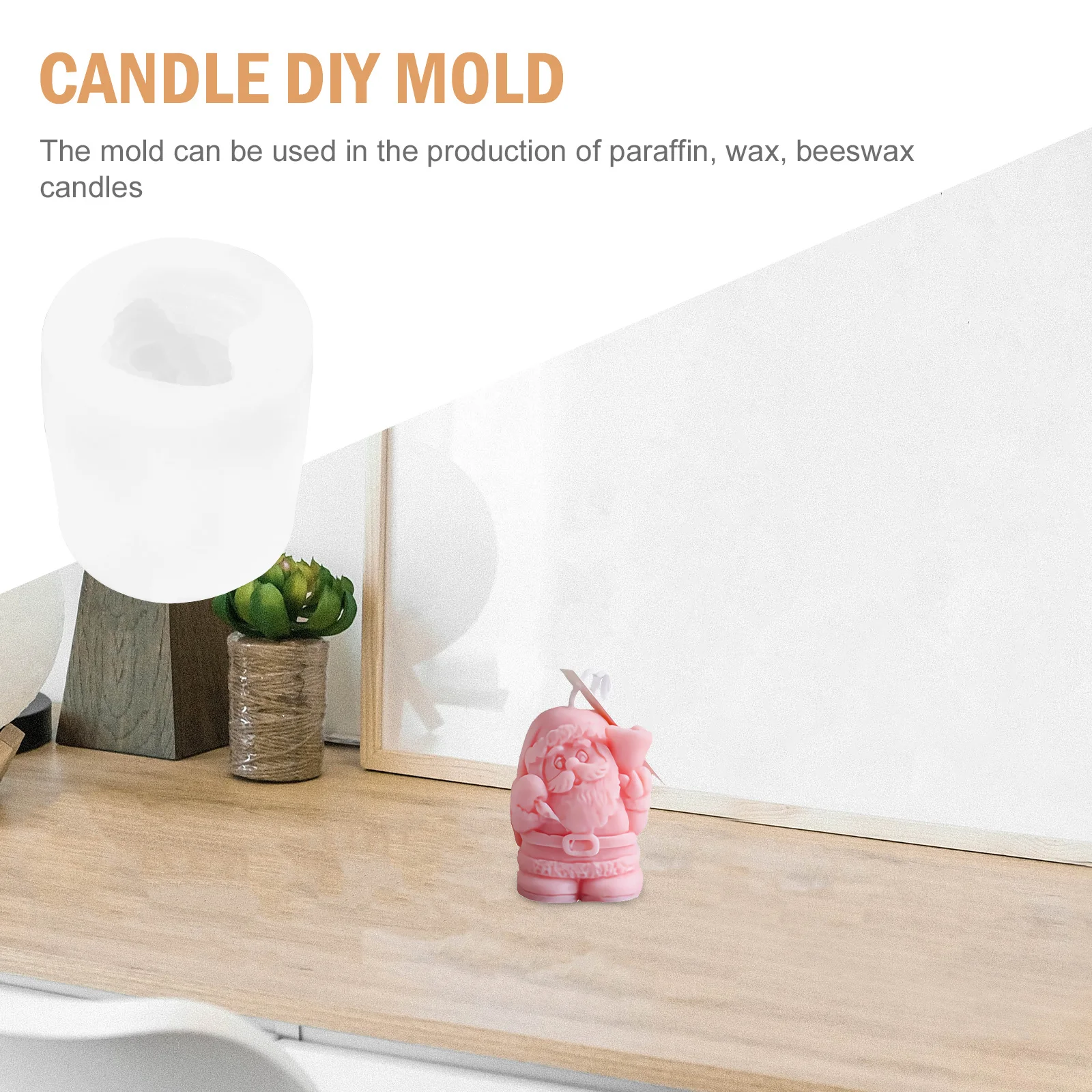 

1Pcs Christmas Mold Santa Claus Design Silicone DIY Mould for Wax Crafting Reusable Making Tool Holiday DIY Supply