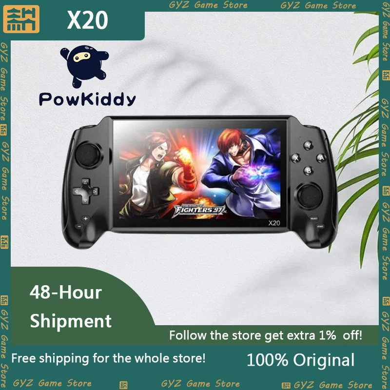 

Приставка Игровая Powkiddy X20, Hd-экран 7,0 дюйма, 3d-пульт ду