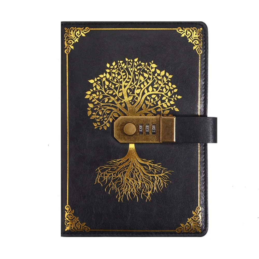 

Stationery Password Notebook Protecting Secrets Diary Book A5 Notebook with Lock 200 Pages Stain Resistant Travelers Journal