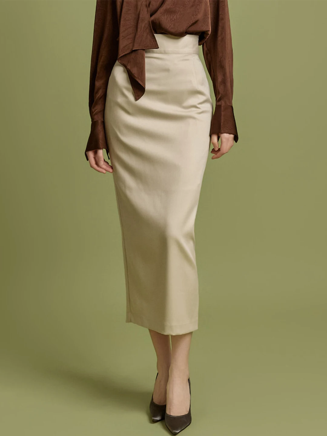 

Элегантная юбка с высокой талией, облегающая, модная, весна-лето, новинка, асимметричный дизайн с молнией, из полиэфирного волокна