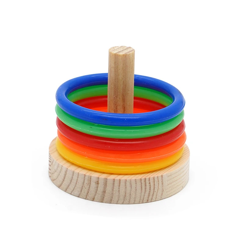 Papegaai Vogel Speelgoed Kleurrijke Ringen Puzzel Ferrule Speelgoed Mini Grappige Ferrule Training Intelligentie Speelgoed Interactief Spel Vogel Benodigdheden