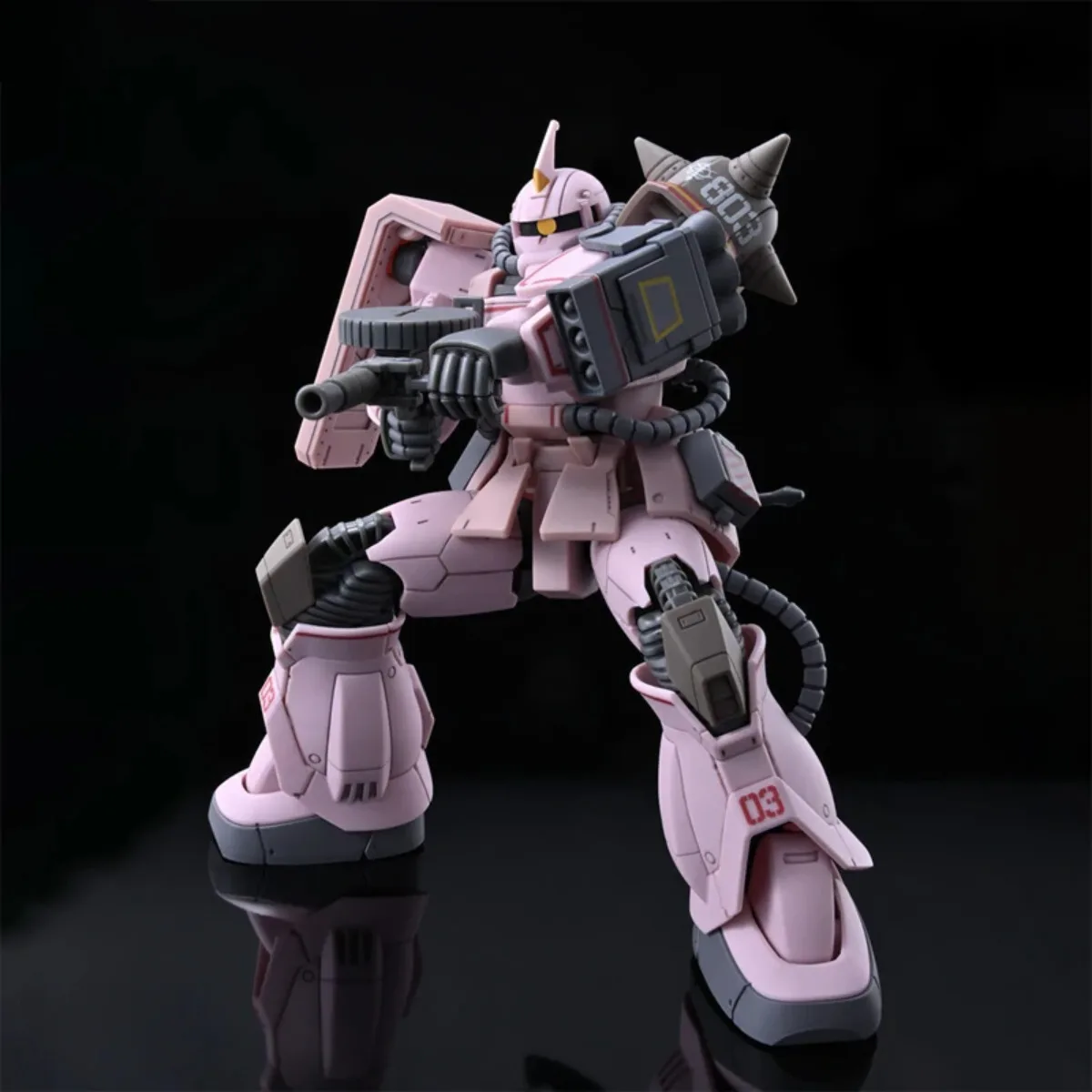 Bandai – Kits de modèles de dessin animé Gundam authentiques, Zaku, Type désert, panthère rose, jouet HG GTO 1/144, figurine d'action, cadeau de noël