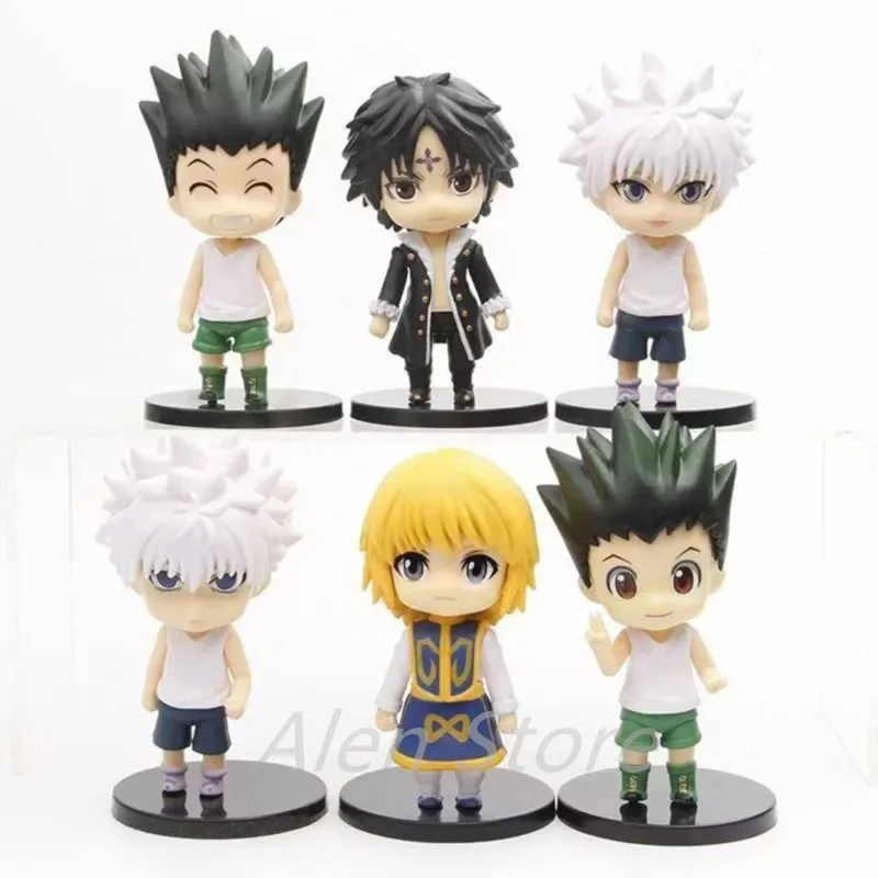 

6Pcs/Set Anime Hunter x Hunter Gon Freecss Killua Zoldyck Action Figures PVC Collectible Model Figures Toys Decoration Dolls